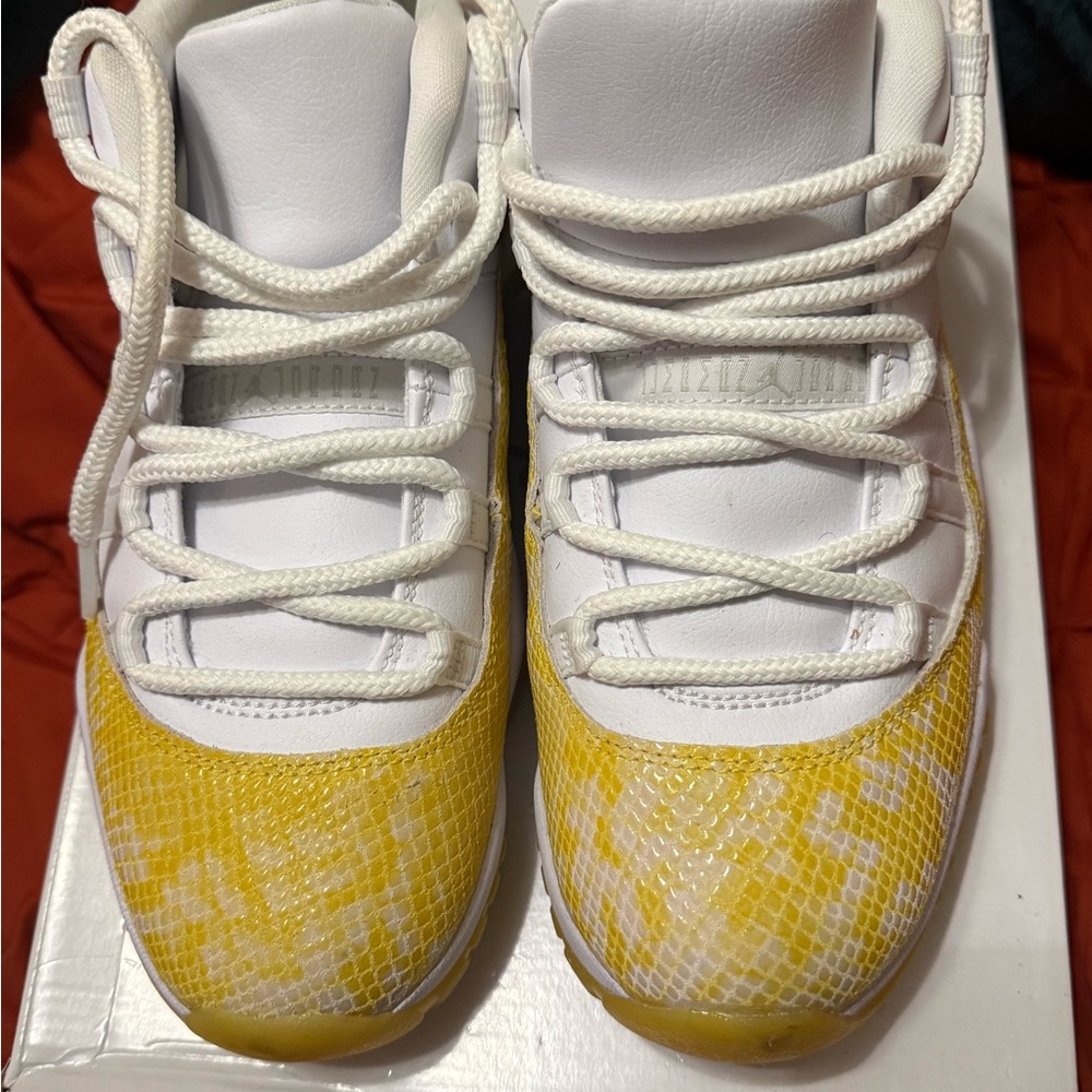 Kids White and Yellow Sneakers